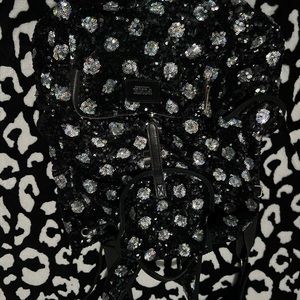 Cheetah print bling backpack